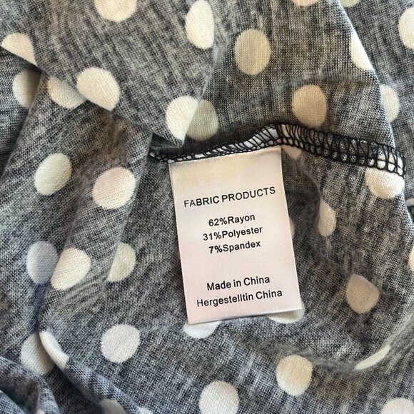 WOosea Dress Small Black White Polka Dot Surplice Babydoll Maxi Retro NEW 16797 - Picture 5 of 11